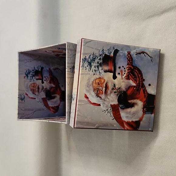 NWOT Swirly Snowman Stacking Holiday Cardboard Boxes - Picture 13 of 16